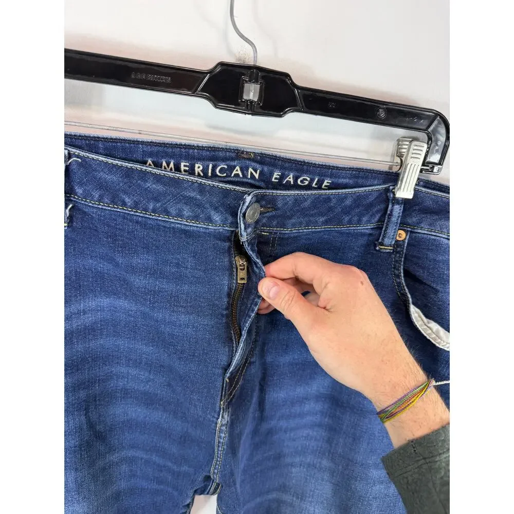 American Eagle Original Bootcut Jeans Dark Wash Size 46x32 - Picture 12 of 15
